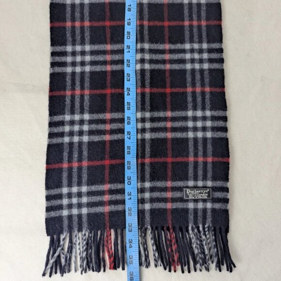 Authentic Burberry's Cashmere Check Scarf Blue – Unisex – Pre-Owned – Great Buy - Picture 6 of 7